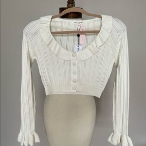 For Love and Lemons White, sexy crop top